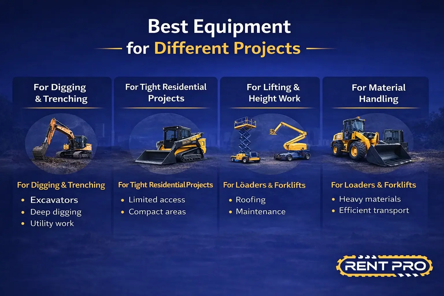 Best construction equipment for every project | Rent Pro