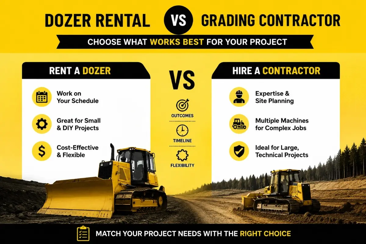 Renting a Dozer vs. Hiring a Grading Contractor | Rent Pro